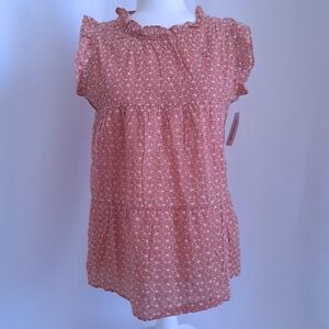 New Kindred Cotton Eyelet Embroidered Tiered Top